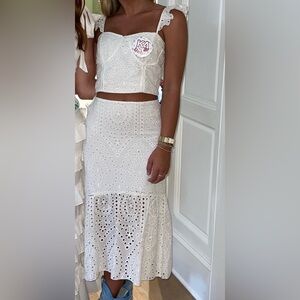 White skirt and tank set